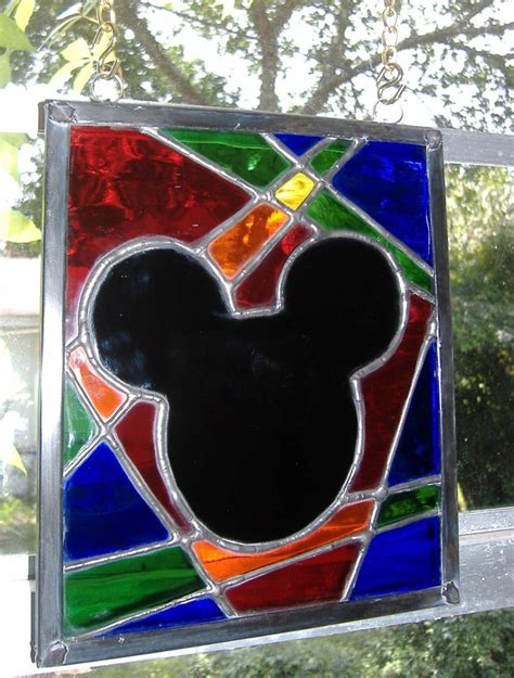 Mickey Mouse Stained Glass Pattern