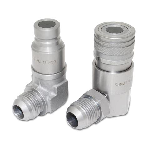 Flat Face Hydraulic Quick Connect Coupler Set Jic Male Thread