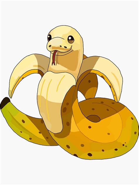 Snake Banana Anime Sticker By Nikki Arts Redbubble