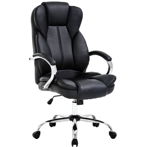 Ergonomic Office Chair Cheap Desk Chair Pu Leather Computer Chair Task Rolling Swivel Stool High