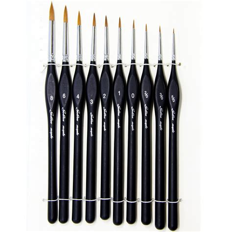 4mo Finance Detail Paint Brushes Set 10pcs Miniature Brushes For