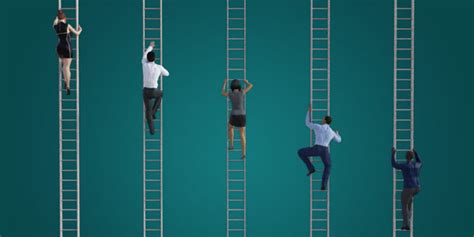 Business People Climbing Ladders Iventa