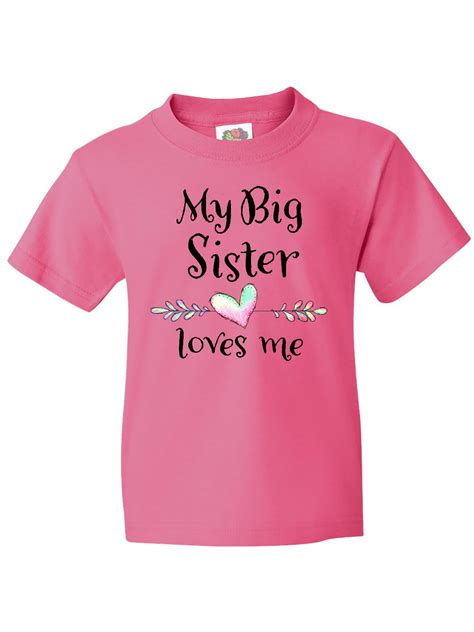 inktastic my big sister loves me heart youth t shirt