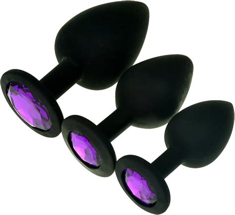 3 Pcs 3 Size Silicone Jeweled Anal Butt Plugs Anal Trainer Toys Hmxpls Sex Love