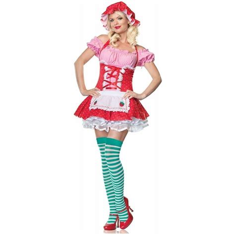 Sexy Strawberry Shortcake Country Girl Adult Womens Halloween Costume