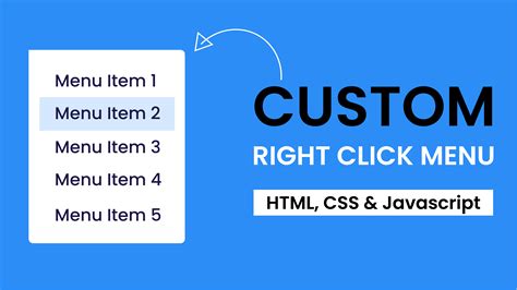 Custom Right Click Context Menu Javascript Coding Artist