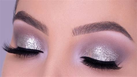 Silver Glitter Eye Makeup Tutorial Glam Makeup