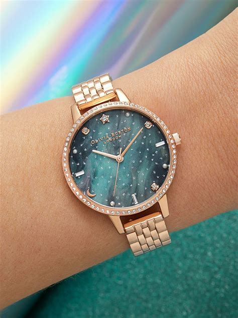 Olivia Burton Womens Celestial Swarovski Crystal Bracelet Strap Watch