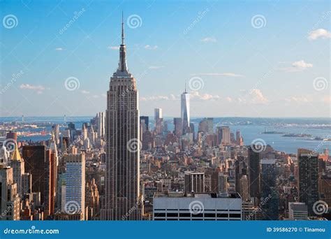 Aerial View Of Empire State Building And Manhattan Editorial Image