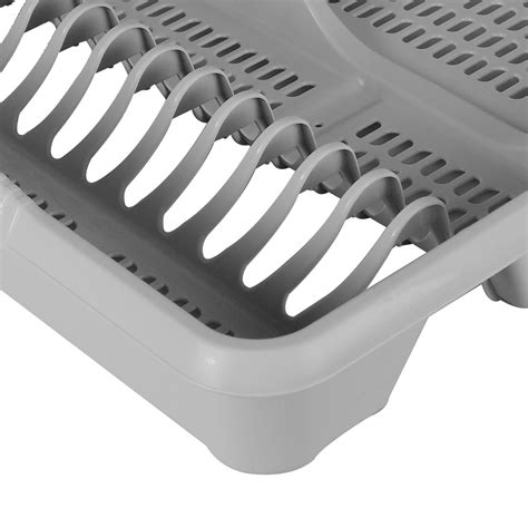 Large Plastic Dish Drainer Board Plate Cutlery Sink Rack Holder Kitchen