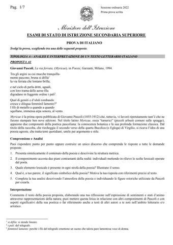 Maturità 2022, le tracce in Pdf by Robin Srl - Issuu