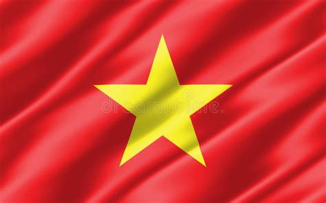 Silk Wavy Flag Of Vietnam Graphic Wavy Vietnamese Flag 3d Illustration