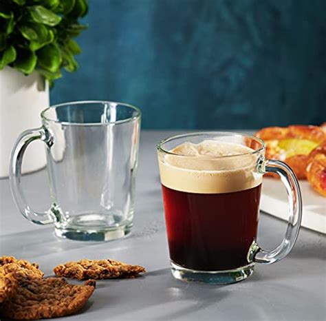 Godinger Coffee Mugs Italian Made Glass Coffee Mug Hot Beverage Tea