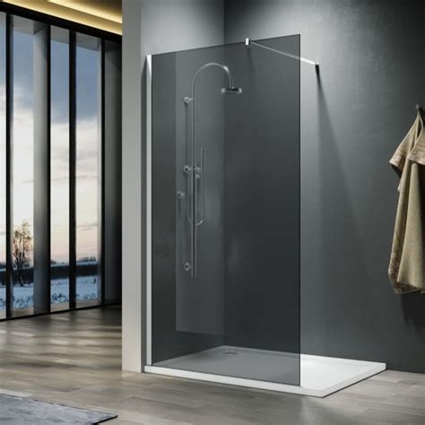 Elegant Mm Walk In Shower Panel Smoked Glass Mm Nano Glass Easy