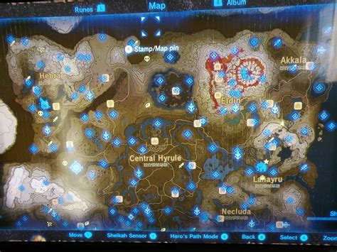 All Shrines Map Botw