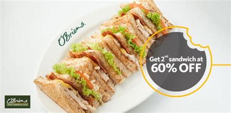 Use as your atm card locally or overseas. O'Briens 2nd Sandwich @ 60% OFF Promotion via Maybank ...