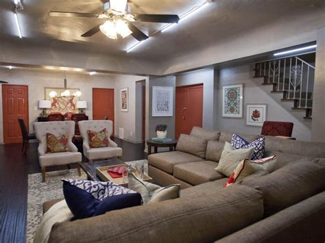 Neutral Living Room With Cozy Gray Sectional Hgtv