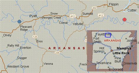 Map For Crooked Creek Arkansas White Water Harman To