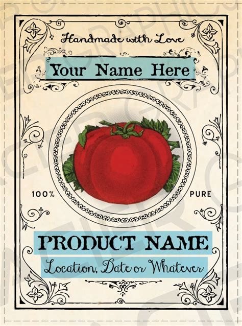 Labels Stickers Tags Home Hobby Tomatoes Label Tomatoes Canning Label Country Tomato Tags