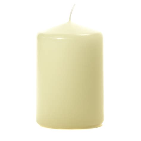 Ivory 3 X 4 Unscented Pillar Candles 3 Inch Candles
