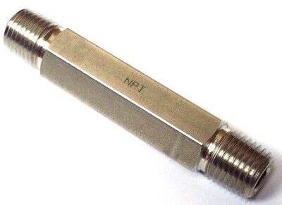 Hex Nipple 1 4 Male NPT X 3 Long 316 Stainless Steel Instrument Brewing