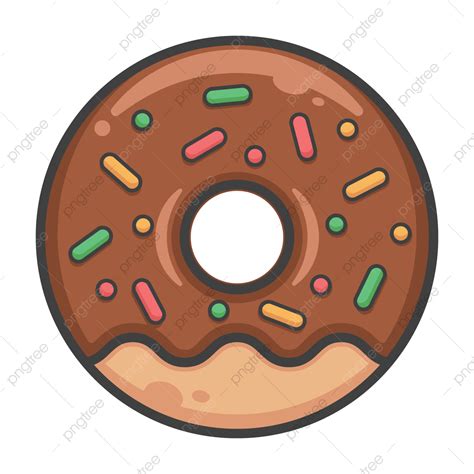 Chocolate Glazed Doughnut Vector Png Vector Psd And Clipart With