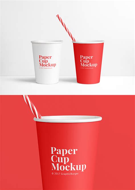 paper cup mockup psd graphicburger