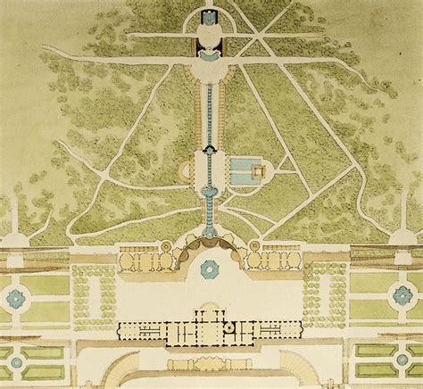 Garden Plan Of The Aldobrandini Villa In Frascati Gromort C 1900