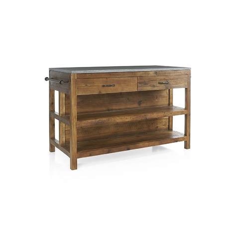 Crate And Barrel Bluestone Reclaimed Wood Kitchen Island Aptdeco