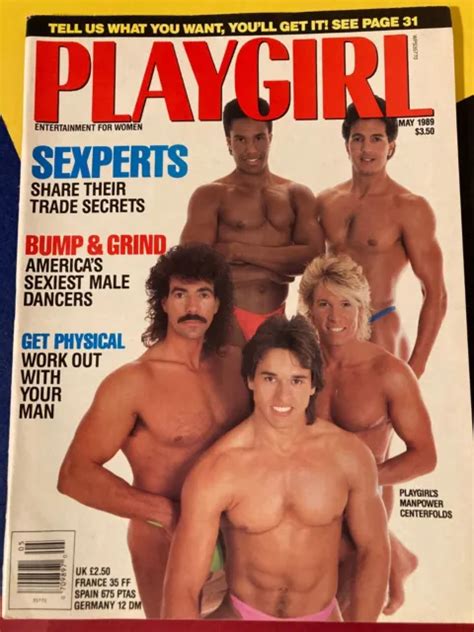 PLAYGIRL MAGAZINE MAY 1989 Guys Posing Nude Gay Interest Women S