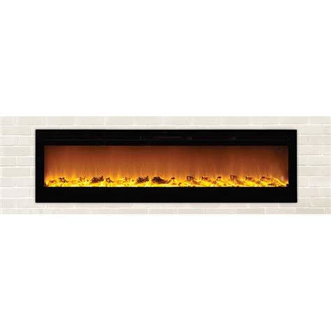 Touchstone Sideline 72 Inch Wall Mounted Recessed Electric Fireplace