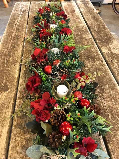 Christmas Centerpiece Christmas Garland Advent Centerpiece By