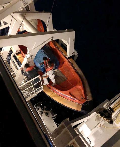 woman rescued after falling overboard from cruise ship in bahamas good morning america