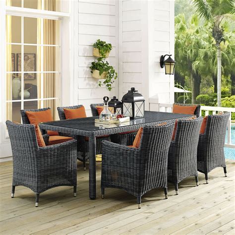 If you made it to this site, you probably are replacing faded or damaged outdoor patio cushions for your hampton bay patio set. 9PC Wicker Rattan Outdoor Patio Furniture Canvas Tuscan ...