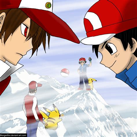 Red Vs Ash By Morganfire On Deviantart