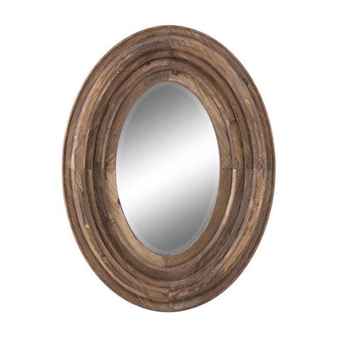 Shop Cooper Classics 24 In X 32 In Natural Rustic Wood Oval Framed Wall
