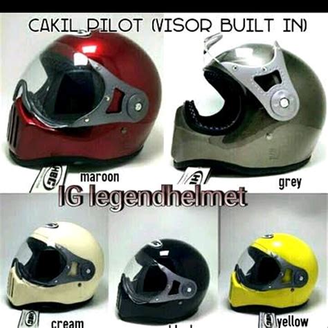 Maybe you would like to learn more about one of these? Jual Helm Cakil Visor Pilot - Hitam putih merah kuning ...