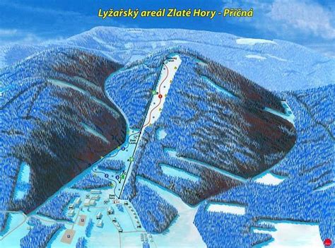 ℹ️✅ karta över tjeckien, bilder och flagga. Ski Zlaté Hory - Příčná Slalombacke Skidort Tjeckien