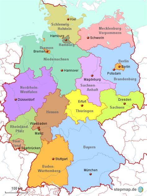 Stepmap Deutschland Politisch Landkarte Für Deutschland