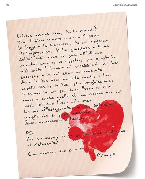 25 frasi per lanniversario di matrimonio che colpiscono al. LETTERA D'AMORE/ Compra una pagina di pubblicità per l ...