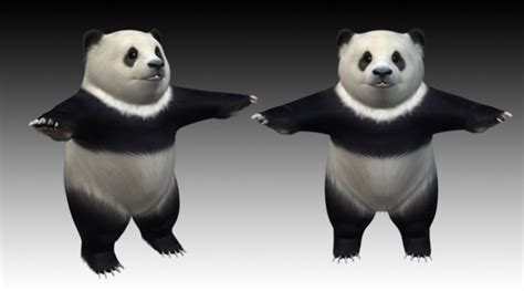 3d Panda Standing Model