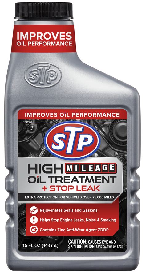 Stp High Mileage Oil Treatment Stop Leak 15 Fl Oz