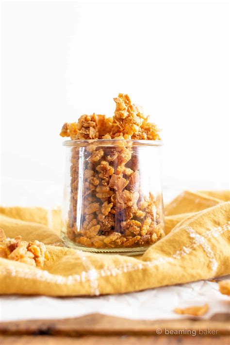 Jarred dressings often are high in calories, full of additives and are. Healthy Low Calorie Granola Recipe (Low Carb, Oil-Free, V, GF, Refined Sugar-Free, DF) - Beaming ...