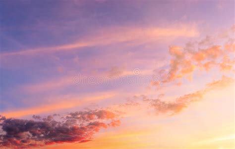 Dramatic Cloudy Sky At Sunset Or Sunrise Stock Image Image Of