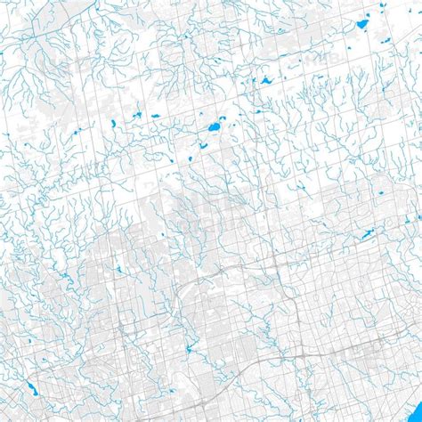 Rich Detailed Vector Map Of Richmond Hill Ontario Canada