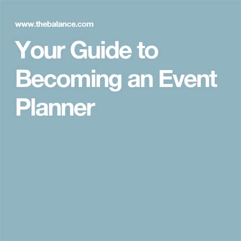 How To Become An Event Planner Becoming An Event Planner Event