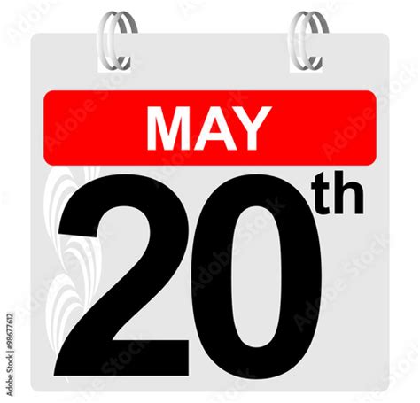 20th May Calendar With Ornament Imagens E Vetores De Stock Royalty