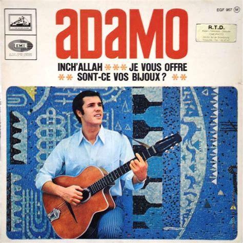 (en) salvatore adamo, su discogs, zink media. Inch'allah / sont-ce vos bijoux / je vous offre (3titres ...