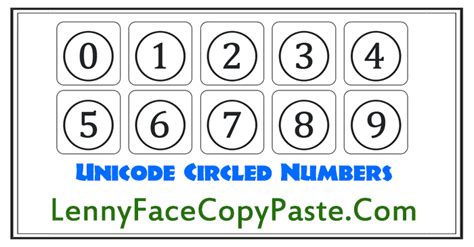 Unicode Circled Numbers ① ⓷ Alt Codes For Circled Numbers