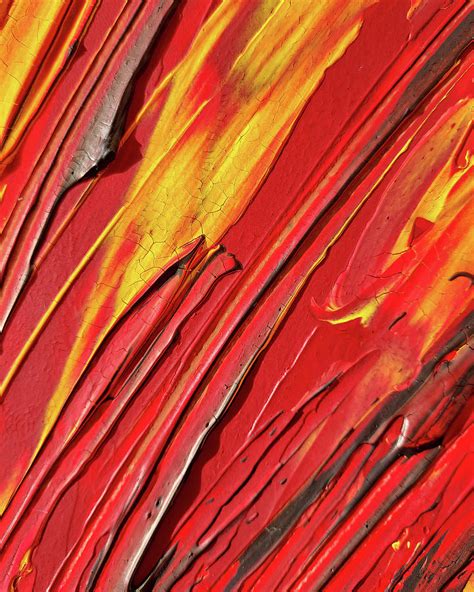 Hot Dynamic Gorgeous Abstract Fire In Fireplace Art Iii Painting By